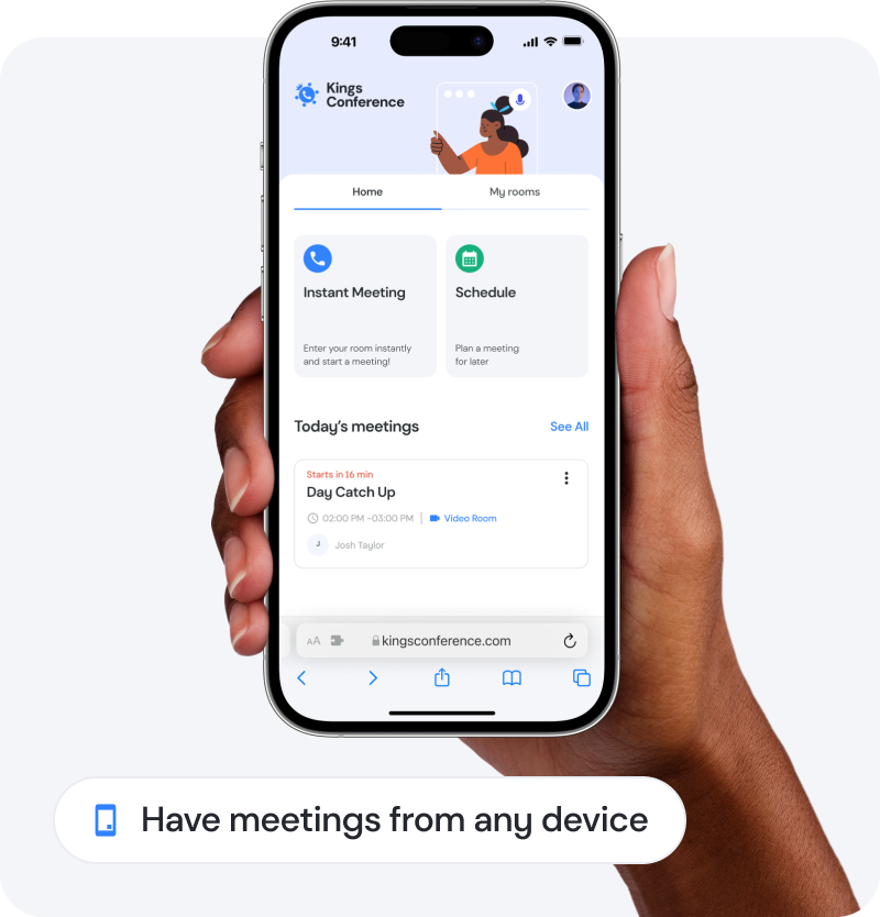 KingsConference - easy to manage at any device
